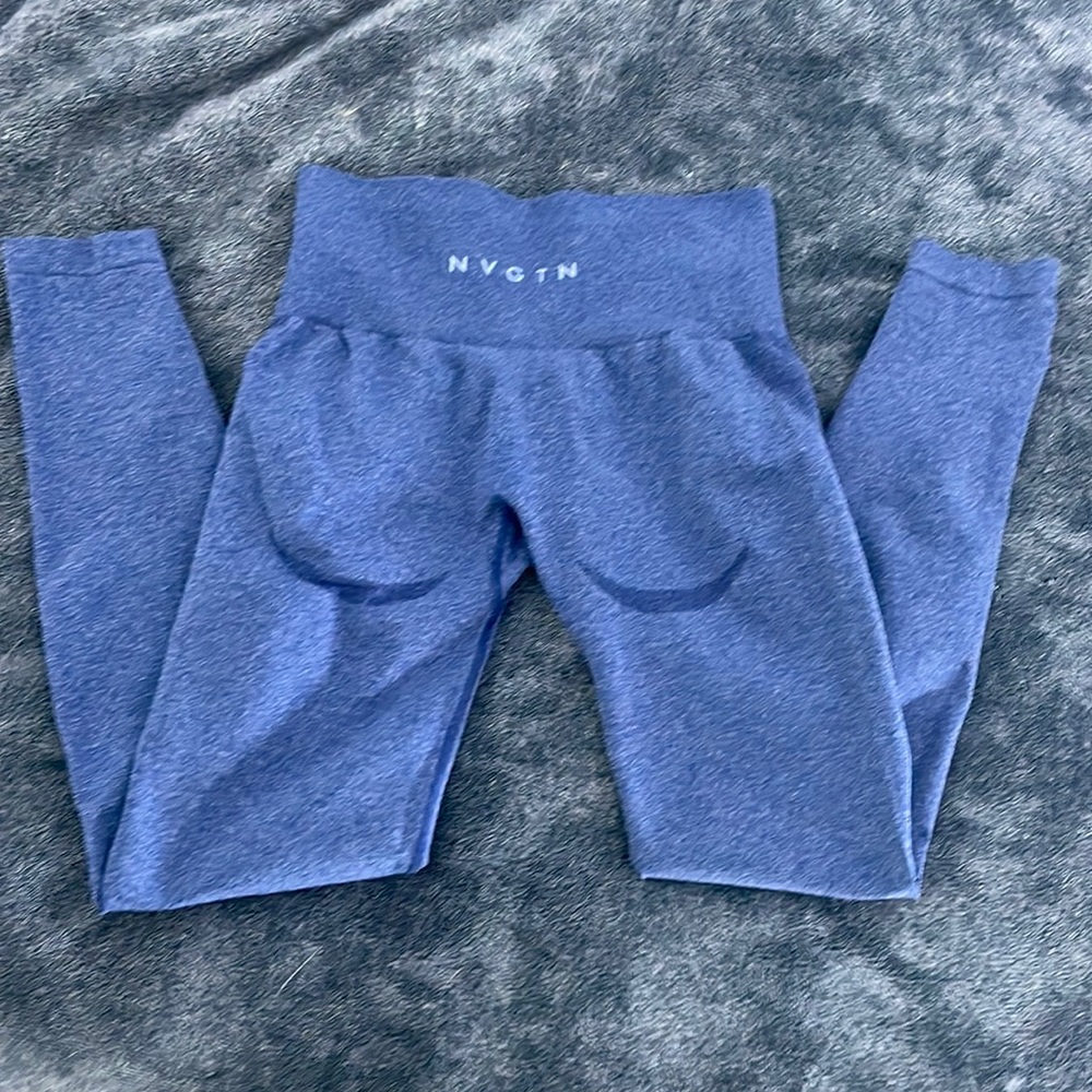 NVGTN Booty Snatching Blue Leggings Size Small